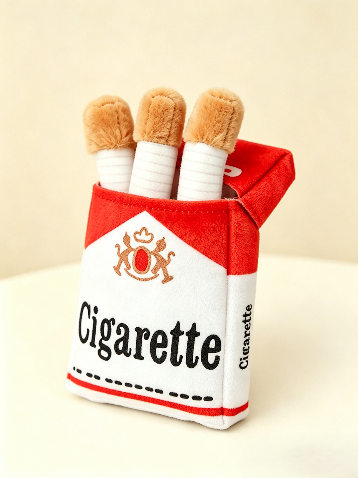 Cigarette Shaped Squeaky Plush Dog Toy Set
