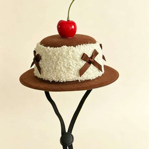 Cute Cherry Cream Cake Pet Hat