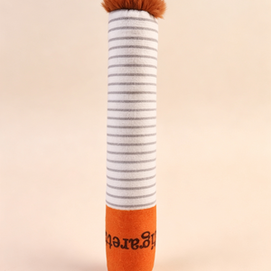 Cigarette Shaped Squeaky Plush Dog Toy Set