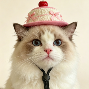 Cute Cherry Cream Cake Pet Hat