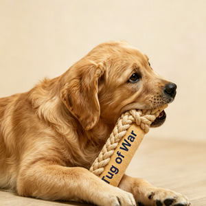 Canvas Dog Tug of War Toy, Interactive Chew Toy for Medium Large Dogs